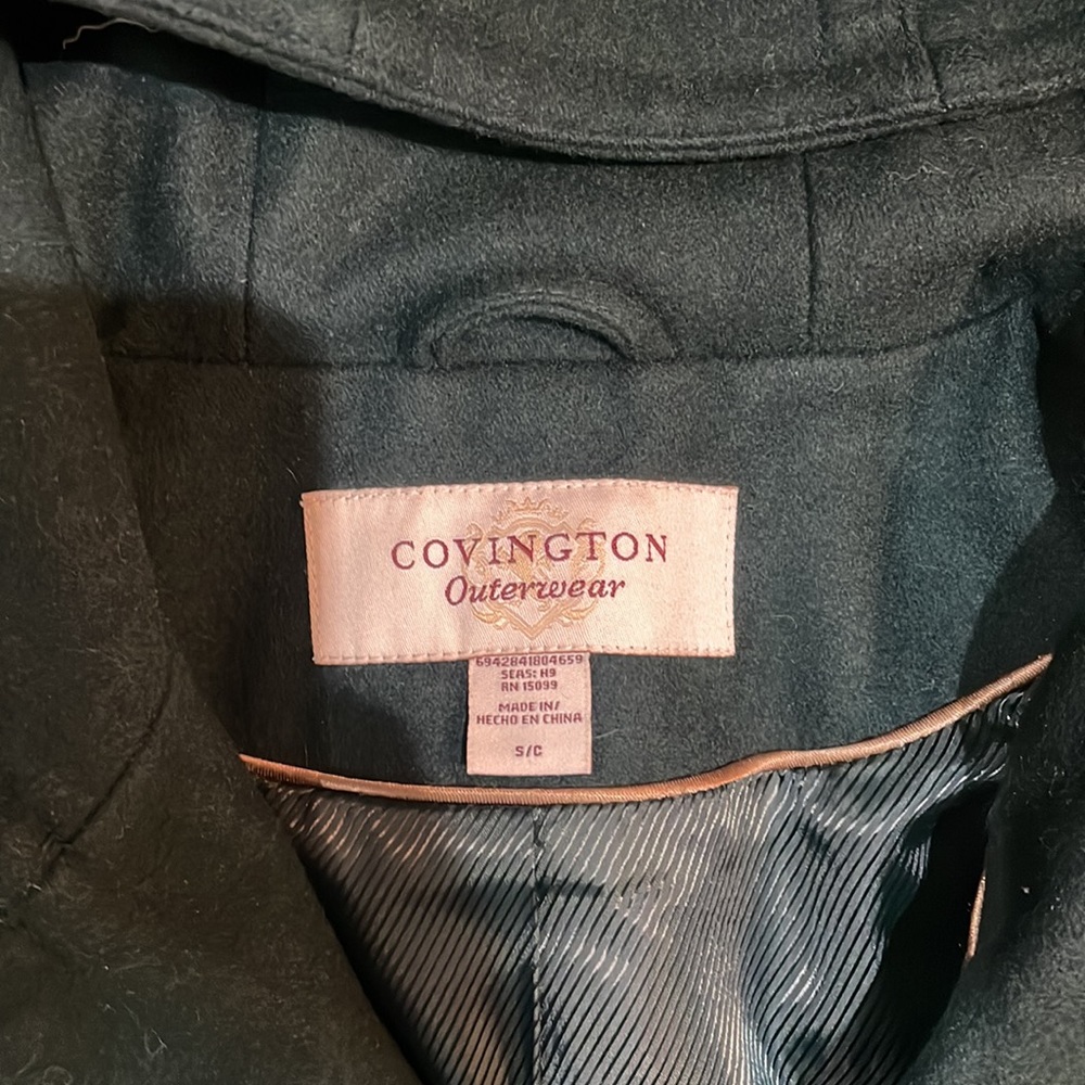 Hooded, Emerald Green, Wool Jacket - image 2